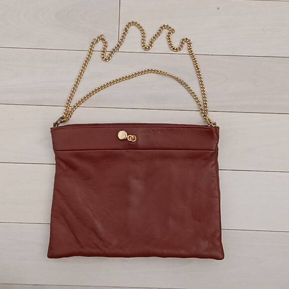 Ande' Women's Oyster Opening Cocktail Purse Chain Strap Sling Bag Brown - Picture 1 of 4